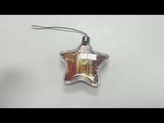 ブランク昇華クリスマスツリーオーナメント 透明プラスチック星昇華クリスマスオーナメント