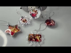 パーソナライズされたクリスマスツリーの装飾 プラスチック昇華雪片ブランク昇華クリスマスまたは