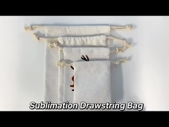 クリスマスオーナメント サブライメーション サンタサック 麻布 引き糸 サブライメーション クリスマスプレゼントバッグ