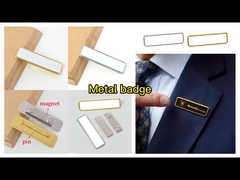 再利用可能なブランク昇華名札 磁気ネームタグ カスタムロゴ