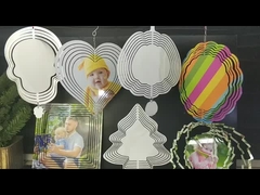 アルミニウム 双面印刷 3 インチ サブライメーション 風回転器 オーナメント 熱プレス用の風鐘