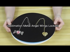 オーダーメイド サブライメーション エンジェル ウイング ハート ネックレス ネックレス パーソナライズド ネックレス