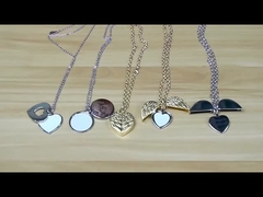 昇華型スライディングシルバーロケットネックレス カスタム昇華ブランク ラブネックレス 写真ペンダント