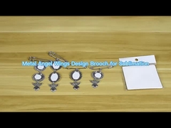 パーソナライズ可能 パーソナライズされた エンジェル ウイング メタル サブライメーション ブローチ ウイング ブローチ