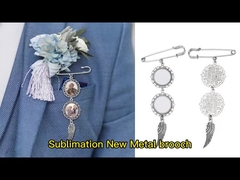 サブライメーション メタル ブローチ カスタム プリント 写真 メモリアル エンジェル ウイング メモリー 呪文