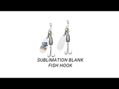 カスタムブランクメタルアルミニウムプレートプルムスリーフックフィッシングフック、アウトドアフィッシング用