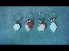 バーアクセサリー テーブルデコレーション 昇華 ワイングラスチャーム リング