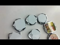 カスタムポケットコンパクトメイク昇華ミラーポータブル両面プロモーション化粧鏡