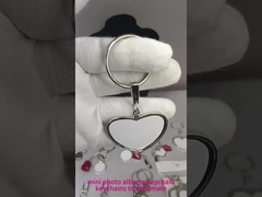 プロモーション用無地メタルキーホルダー 両面昇華転写 ハート型キーホルダー