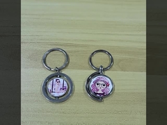 パーソナライズド ロータリー 写真 キーチェイン 双面 360 回転式 サブライメーション ブランク メタル キーチェイン