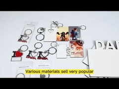 メタルの空白 洗練式キーチェン I LOVE Heart DIY プリント写真キーチェンペンダント