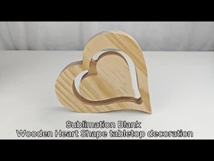 ダブルハート写真フレーム サブライメーション空白 オーダーメイド 木製写真フレーム クリスマス飾り