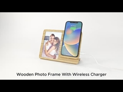 木製昇華写真フレーム DIY カスタムロゴ ワイヤレス充電器付き 木製昇華フォトフレーム