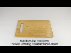 サブライメーション 木材切断板 空のカスタムロゴ オーガニック バンブー キッチン ハンドル付き切断板