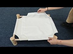 ブランク昇華リネンペットネストベッド、取り外し可能で洗濯可能な木製昇華ネスト猫犬用ベッド