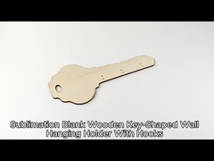 DIYクリエイティブ昇華木製キー型壁掛けキーホルダー カスタムキーハンガー