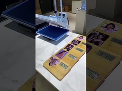 DIY 空白 デスクトップ サブライメーション 木製写真フレーム デジタルクロック