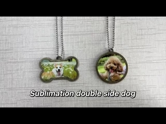 サブライメーション ブロンズ エッジ 犬タグ パーソナライズド 骨ペットタグ