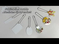 ホワイト アルミニウム サブライメーション ドッグ タグ ブランク 双面印刷 ID 名 ペット タグ ペンダント 飾り