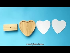 モダン竹木昇華写真フレーム卓上ディスプレイDIYメモリアルフォトフレーム