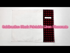 リンネス サブライメーション プレイスマット ブランク カスタム クリスマス レッド プレイド テーブルマット サブライメーション 食器マット