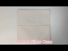 16 x 16 ブランクホワイト昇華型枕カバー、ブックポケット付きリネン昇華型枕ケース