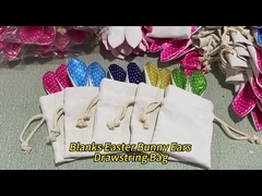 DIY昇華イースターバニー耳巾着バッグ 昇華ブランク無地バニーギフトバッグ イースターバケット