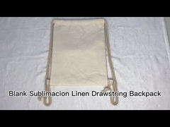 昇華転写用リネンドローストリングバックパック 40*30cm プロモーション用巾着バッグ