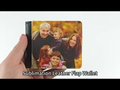 サブライメーション レザー フラップ 財布 男性用 カスタム 二重財布