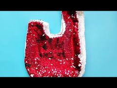 DIY LOGO カスタム スパークル サブライメーション セキン トートバッグ 化粧品