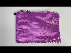 Blank Flip Sequin Sublimation Make Up Bag Custom Reversible Bling Glitter Sublimation Cosmetic Bag