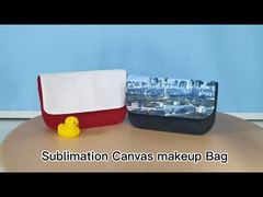 キャンバスの空白 洗練された化粧袋 切り離せるフラップ DIY オーダーメイド ロゴをプリントする鉛筆 化粧袋