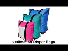カラー昇華おむつバッグブランク、熱転写印刷用、プリント可能なキャンバスママバッグ