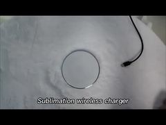 カスタムロゴ ポータブル 15W 昇華型マグネット式ワイヤレス電話充電器、印刷可能なガラスインサート付き