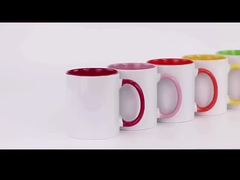 11オンス空白セラミック 洗練されたカラーカップ 2色デザイン