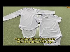 ポリエステルコットン風昇華転写用ブランク長袖ベビーロンパース