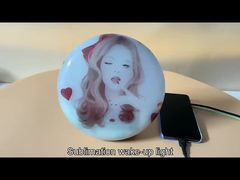 Simulatie Zonsopgang Sublimatie Kleur Wakker Worden Lamp Met FM Radio Digitale Sublimatie Wekker Blanco