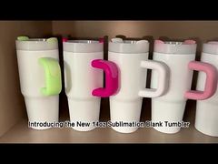 ステンレス鋼断熱14オンス昇華ハンドルカーカップポータブル昇華トラベルマグストロー付き