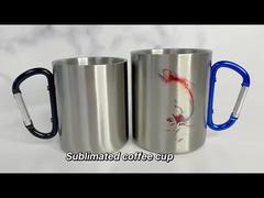 Sublimation Stainless Steel Cup Custom Printing Blank Mountaineering Buckle Handle Sublimation Cups