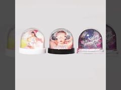 Custom Plastic Sublimation Snow Globe With Aluminum Sheet Or Cardboard Blank Liquid Photo Frame
