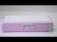 Blank Sublimation Pencil Case Upgraded Trolley Case Shape Double-Layer Desktop Pencil Storage Box