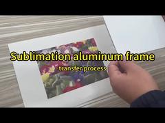 7inch 8inch Sublimation Aluminum Photo Frame Bamboo Base Blanks Custom Metal Picture Frames