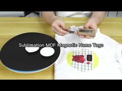Diy Photo Printing MDF Wooden Sublimation Name Badge Blanks Custom Magnetic Name Tags