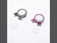 Custom Sublimation Round Metal Brooches Women DIY Pin Badge