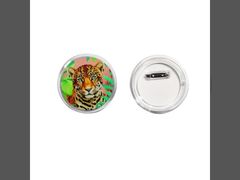 Personalized Plastic Transparent Round Sublimation Pin Badges Blanks With Printable PET Sheet
