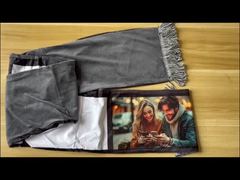 6 Panel Crystal Velvet Sublimation Scarf Blanks Custom Photo Panel Winter Scarf For Adult And Kids