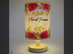 Personalized Wood Base Desktop Sublimation USB Night Lamp Light With Printable PET Film For DIY