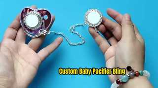 Custom Baby Pacifier Bling Clip Sublimation