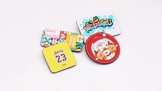 Custom PU Leather Sublimation Badges