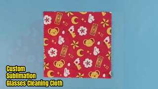 Custom Logo Lens Cloths Sublimation Glasses Cleaning Cloth